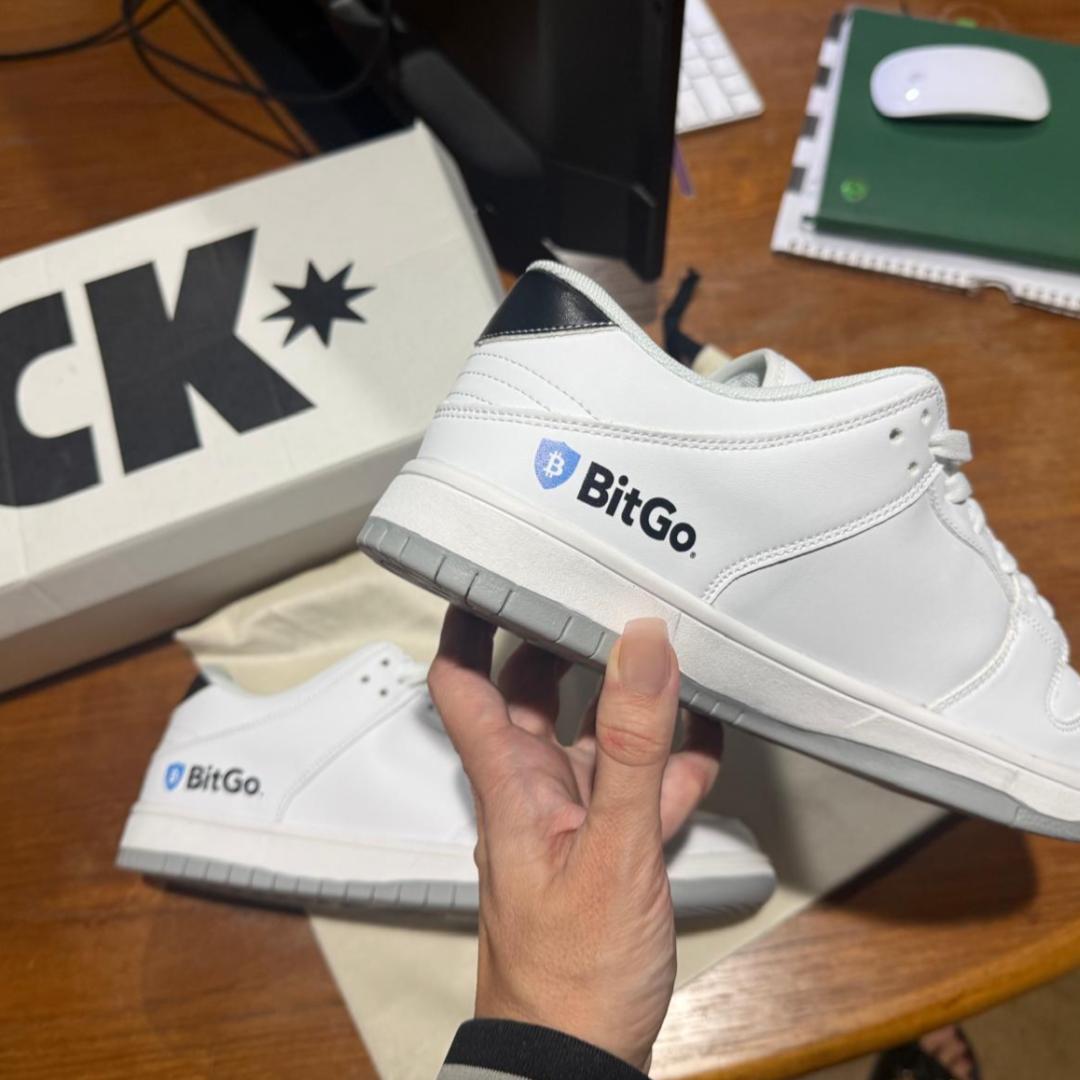 Made-to-order corporate branded sneakers created by Custom Kiks