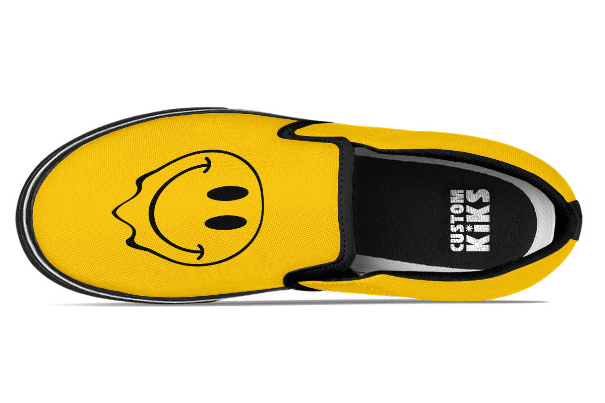 Acid Smiley Slip Ons
