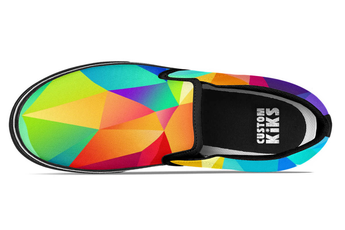 Multicolor Prism Slip Ons