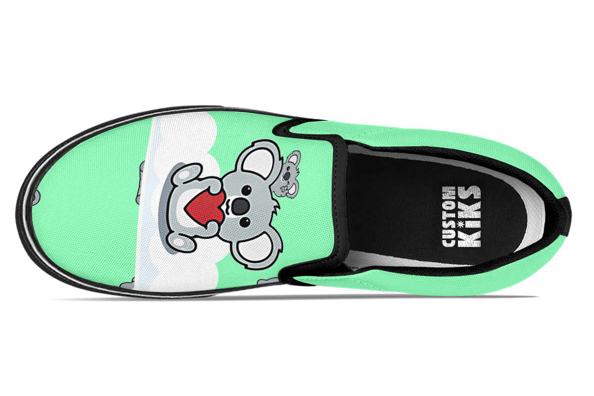 Koala Doodle Slip Ons