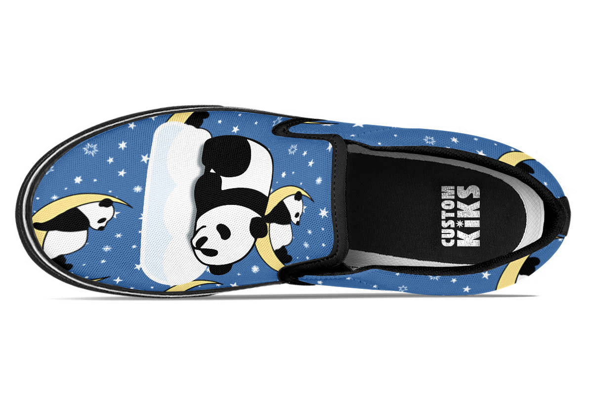 Panda Dreams Doodle Slip Ons