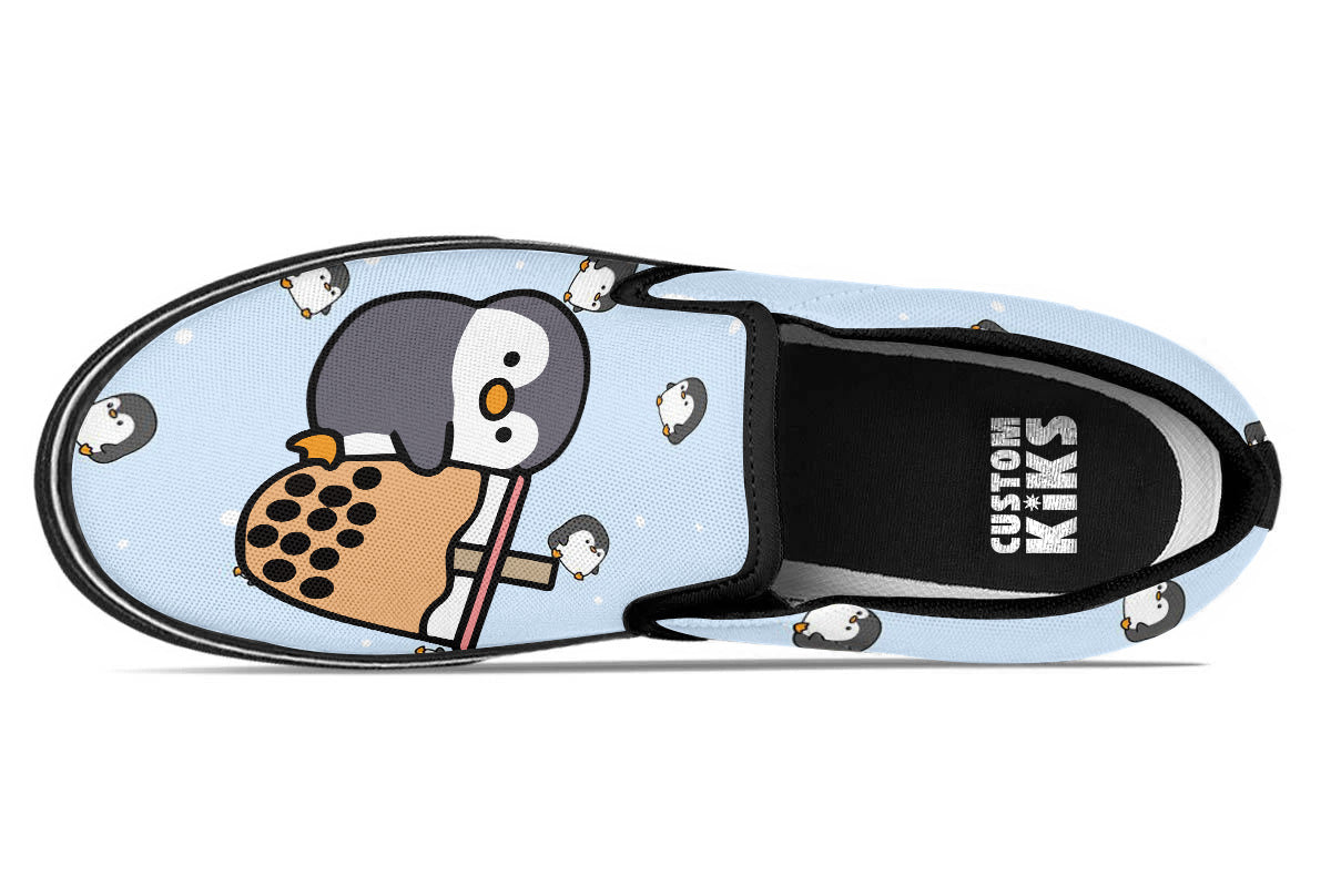 Penguin Doodle Slip Ons