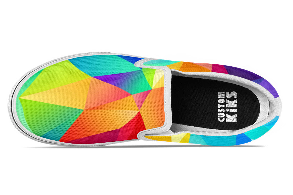 Multicolor Prism Slip Ons