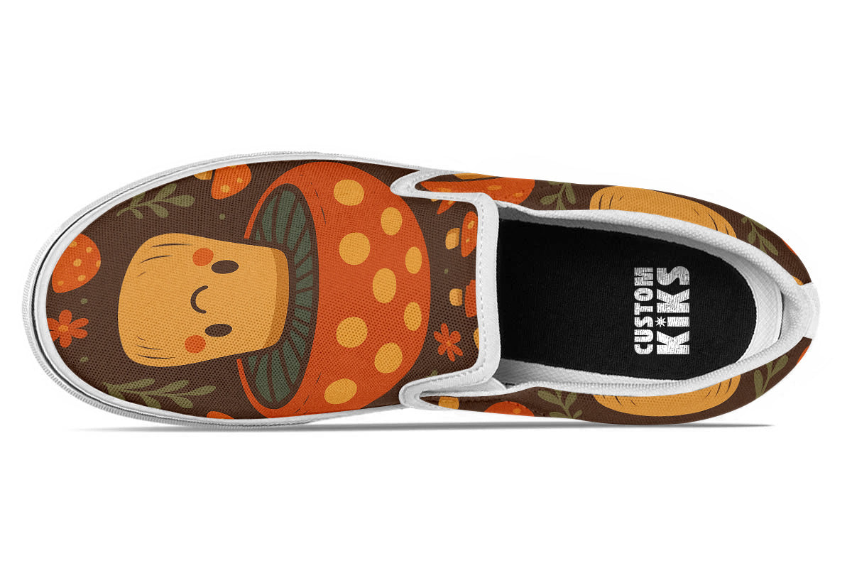 SMILING TOADSTOOL SLIP ONS