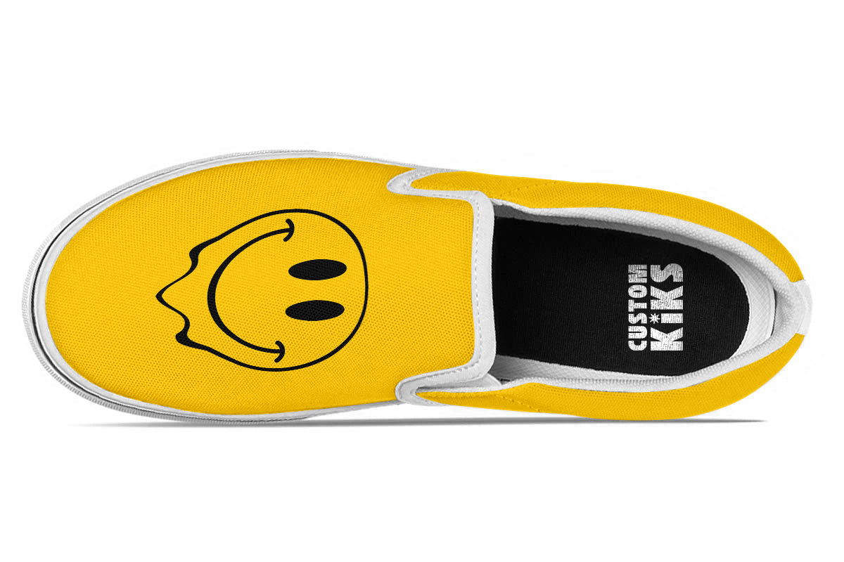 Acid Smiley Slip Ons
