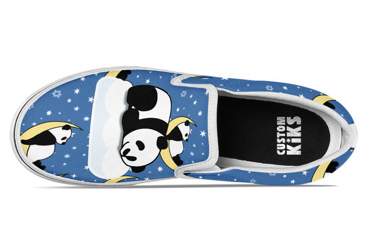 Panda Dreams Doodle Slip Ons
