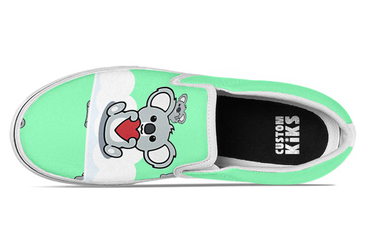 Koala Doodle Slip Ons