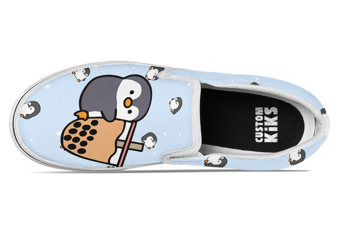 Penguin Doodle Slip Ons