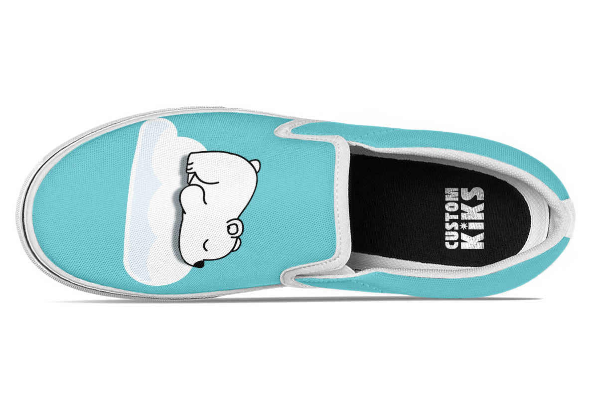 Polar Bear Doodle Slip Ons
