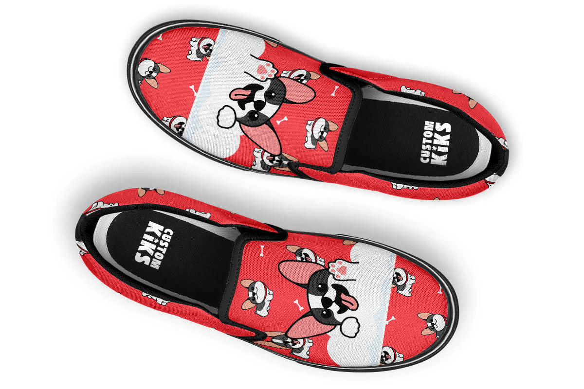 French Bulldog Doodle Slip Ons