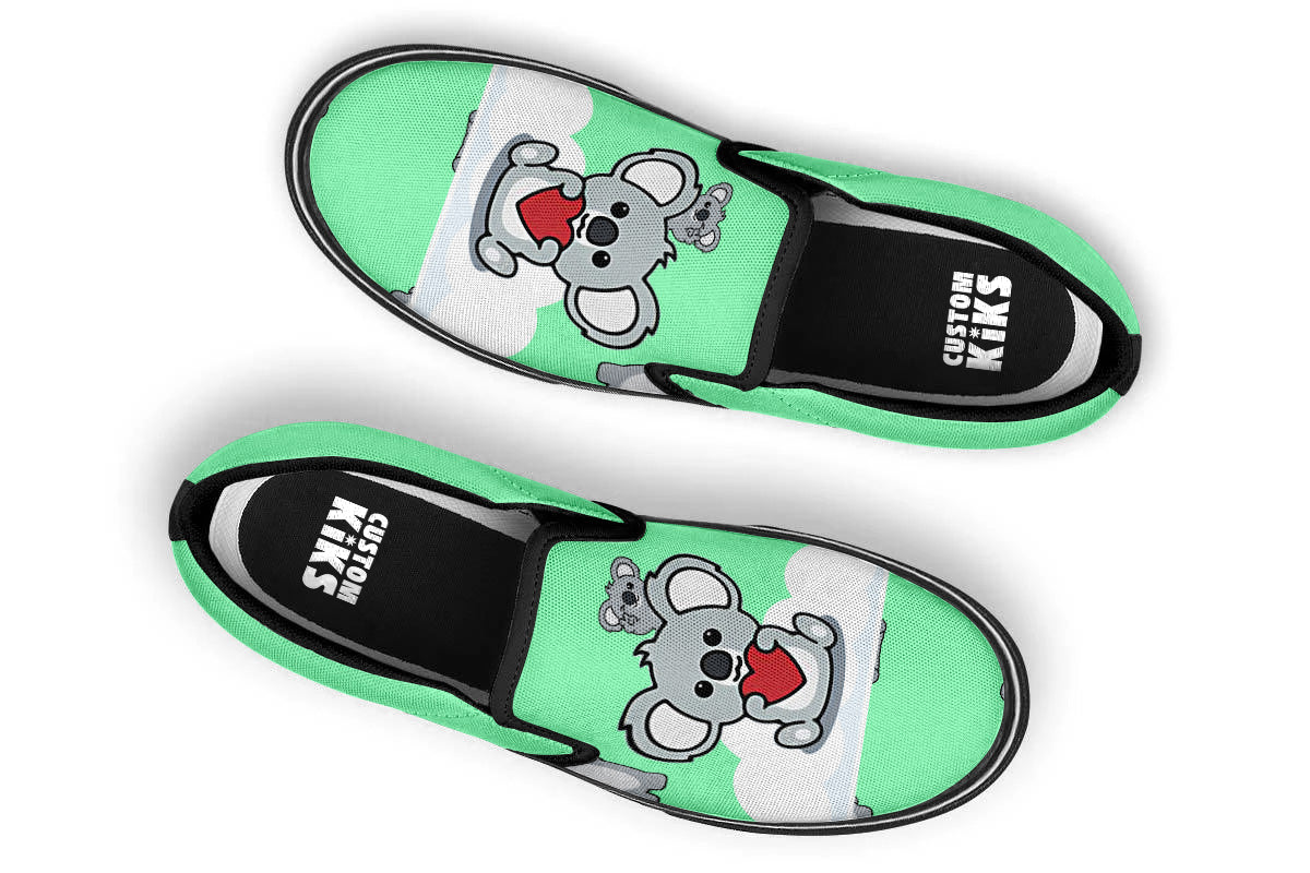 Koala Doodle Slip Ons