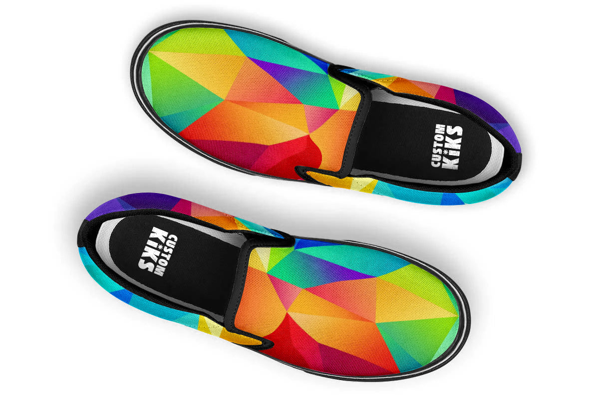 Multicolor Prism Slip Ons
