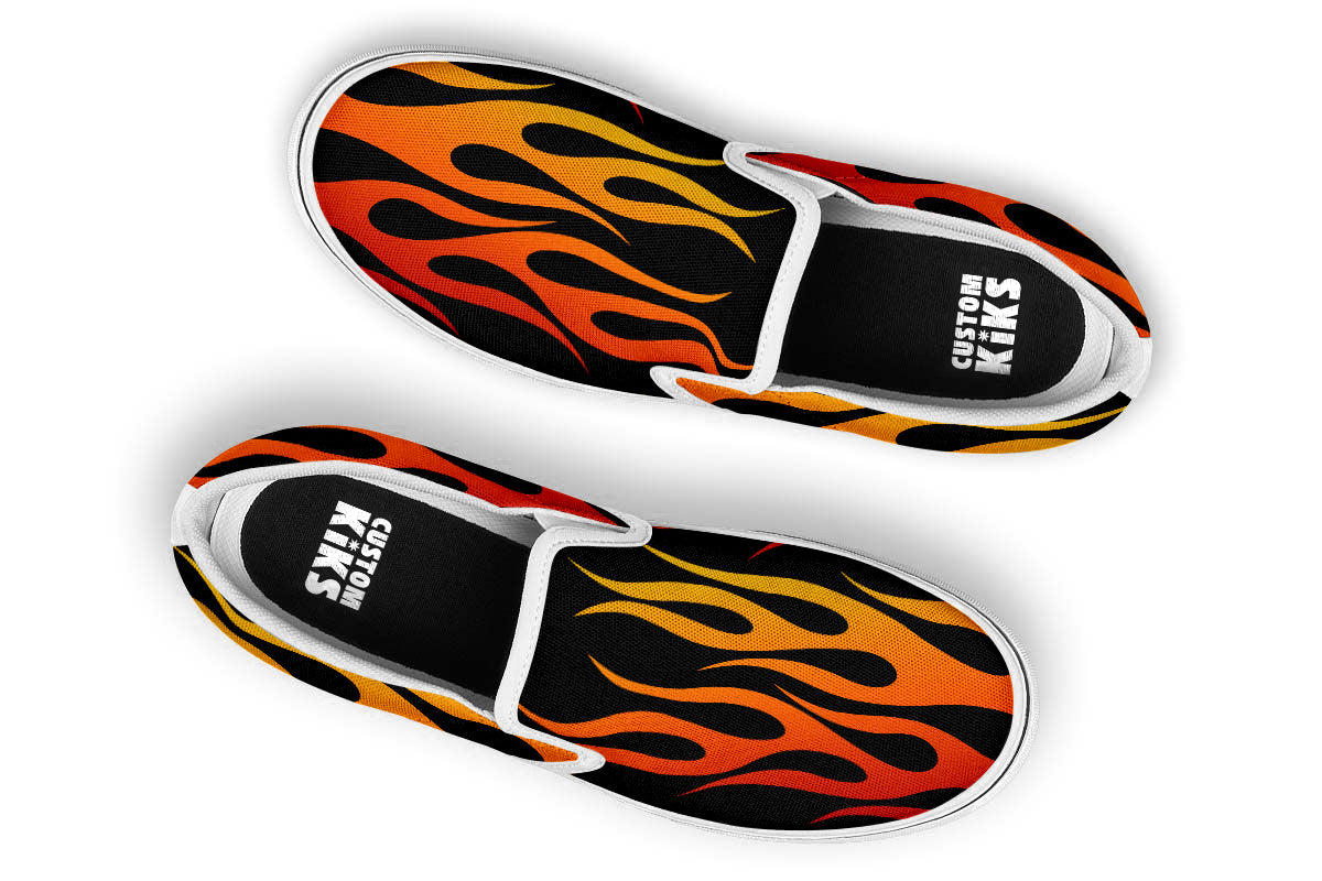 FLAMES SLIP ONS