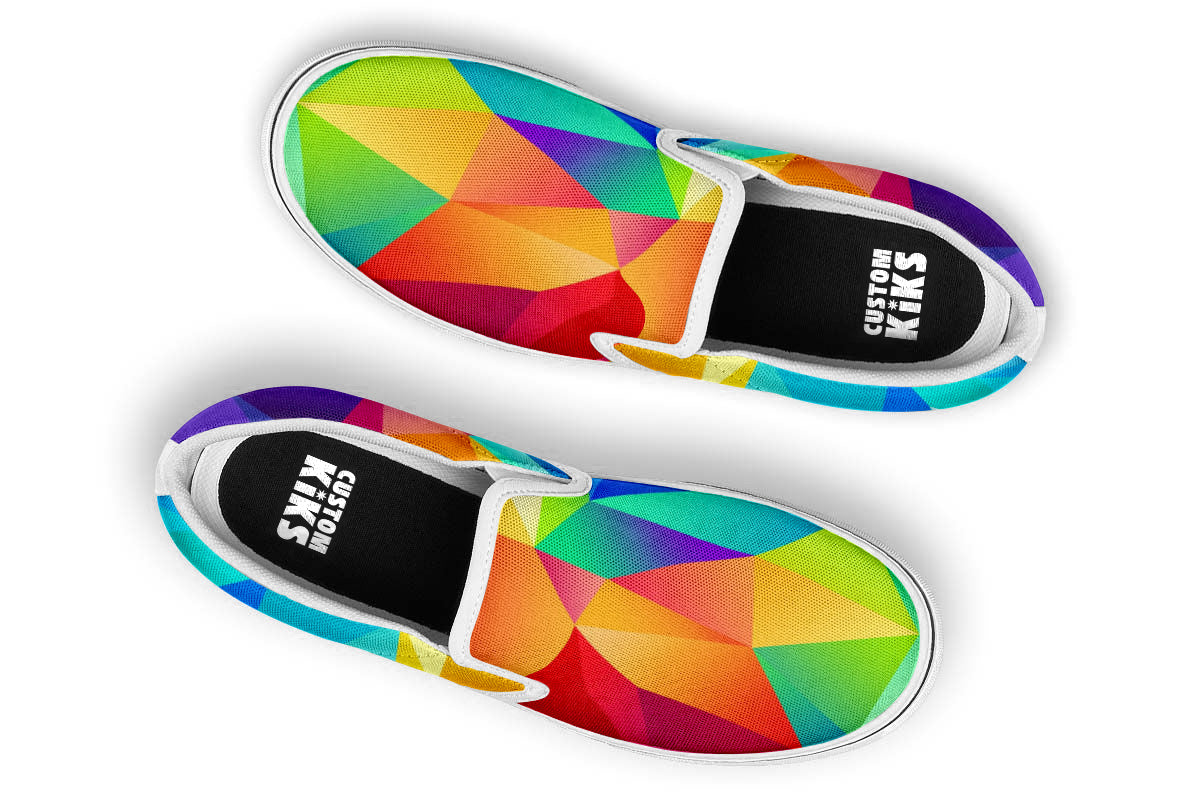 Multicolor Prism Slip Ons