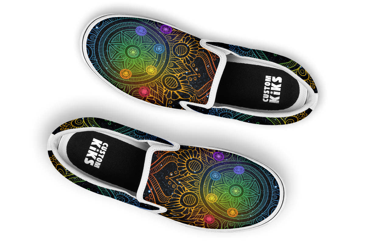 Mandala Chakra Slip Ons
