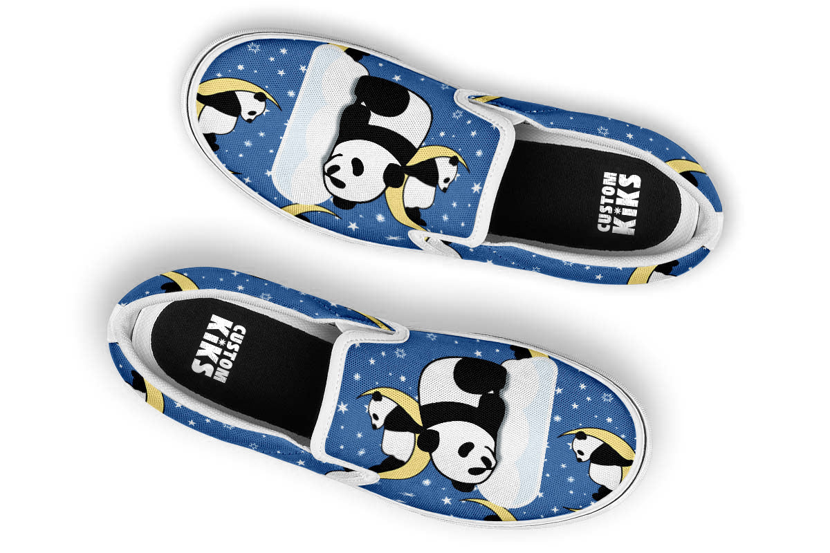 Panda Dreams Doodle Slip Ons