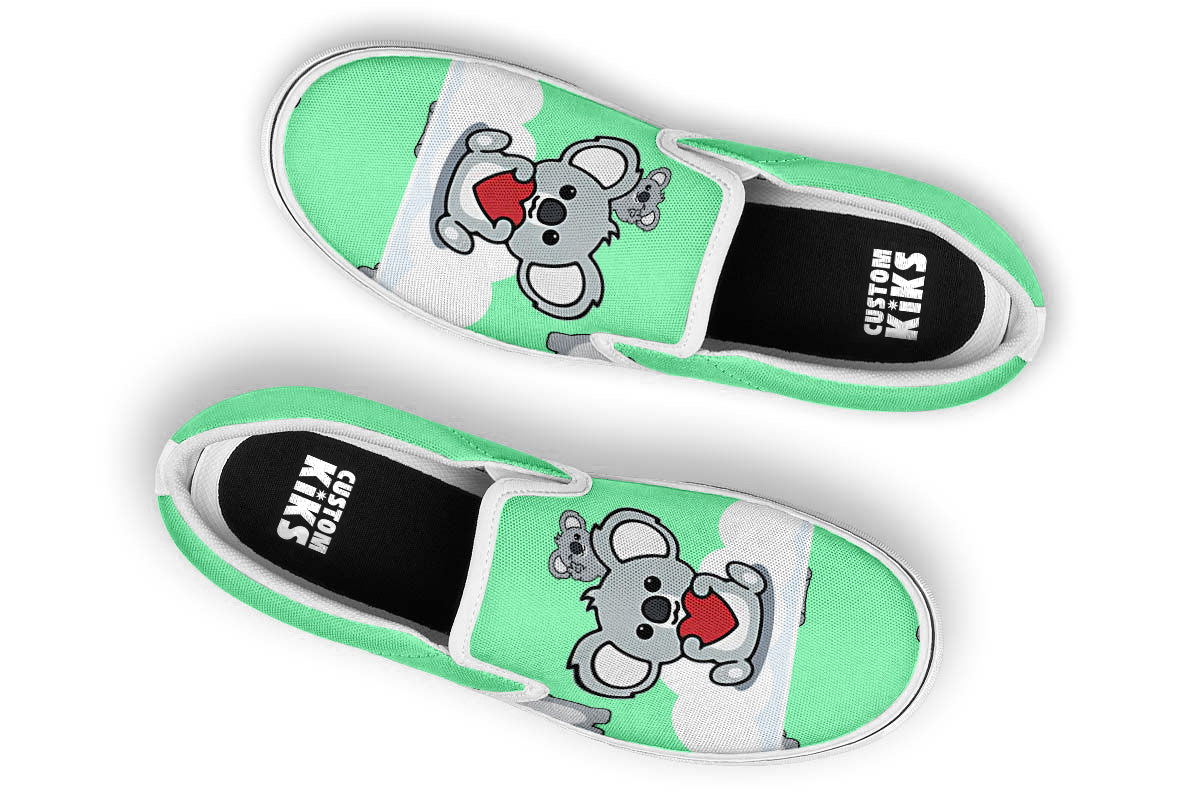Koala Doodle Slip Ons