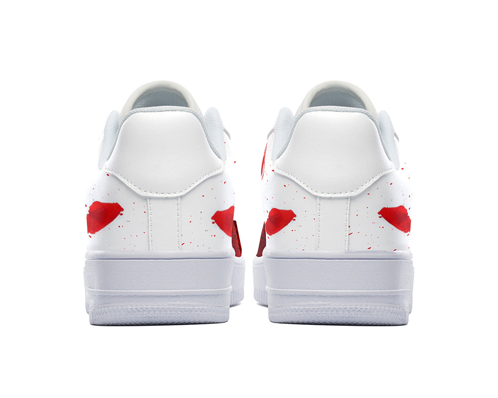 Horror Theme Sneakers: Blood Splatter Court Shoes