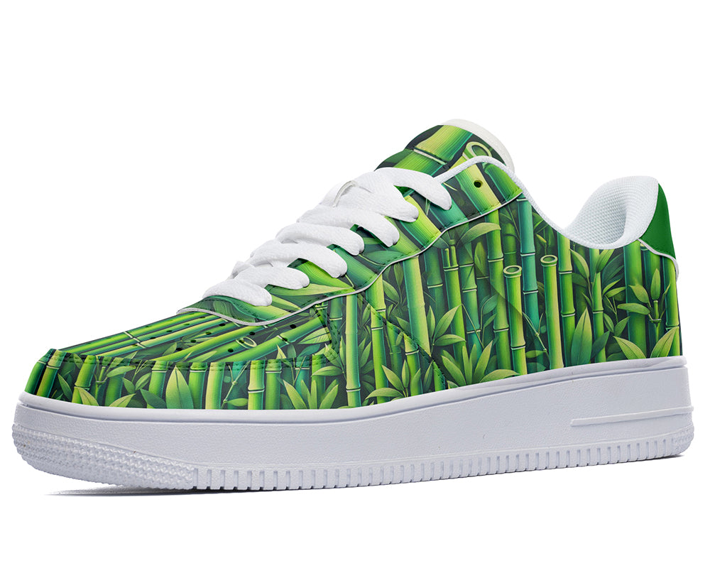 Bamboo Sneakers: Bamboo Pattern Court Sneakers