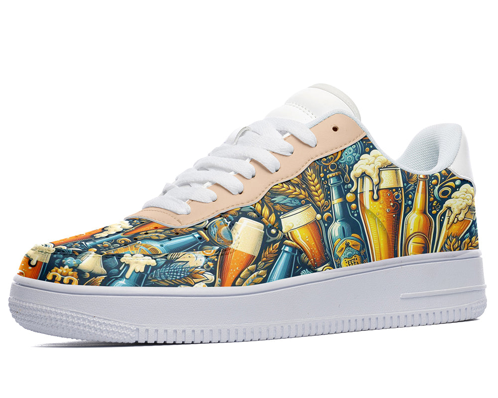 Beer Sneakers: Beer Illustration Court Sneakers