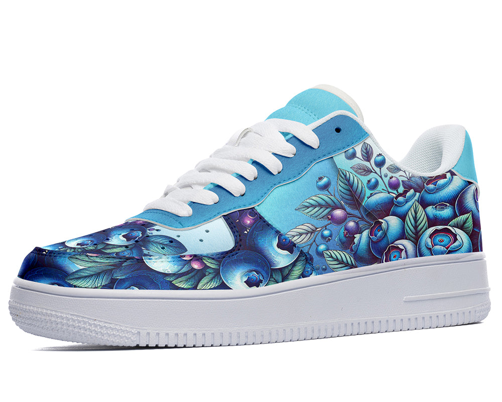 Blueberry Sneakers: Blueberry Illustration Court Sneakers