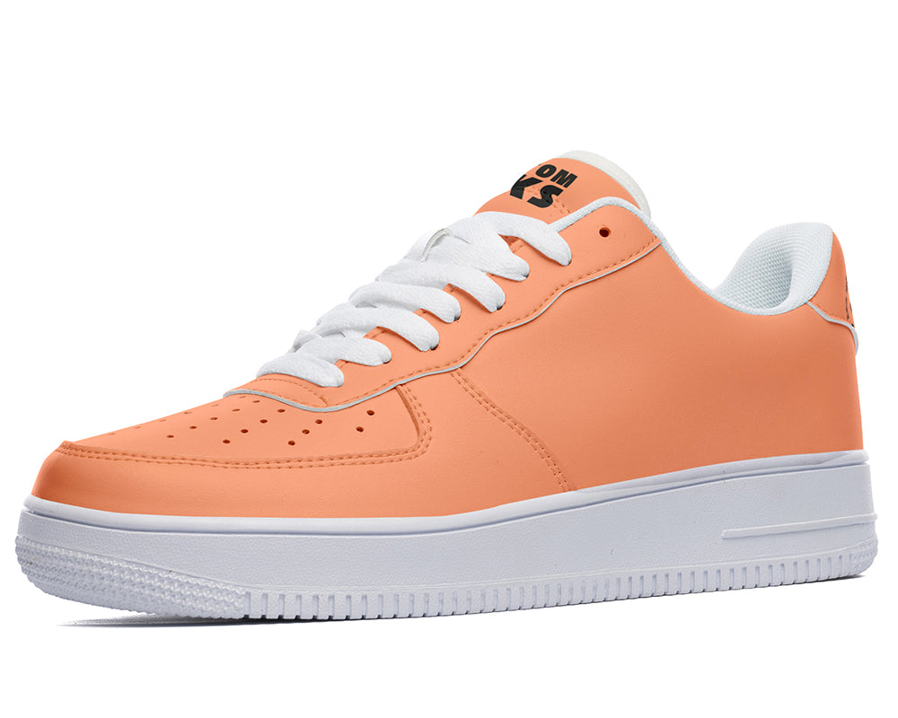 Coral Sneakers: Solid Coral Court Sneakers