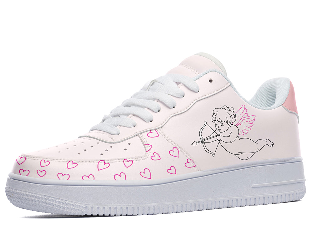 Cupid Sneakers: Cupid Pattern Court Sneakers