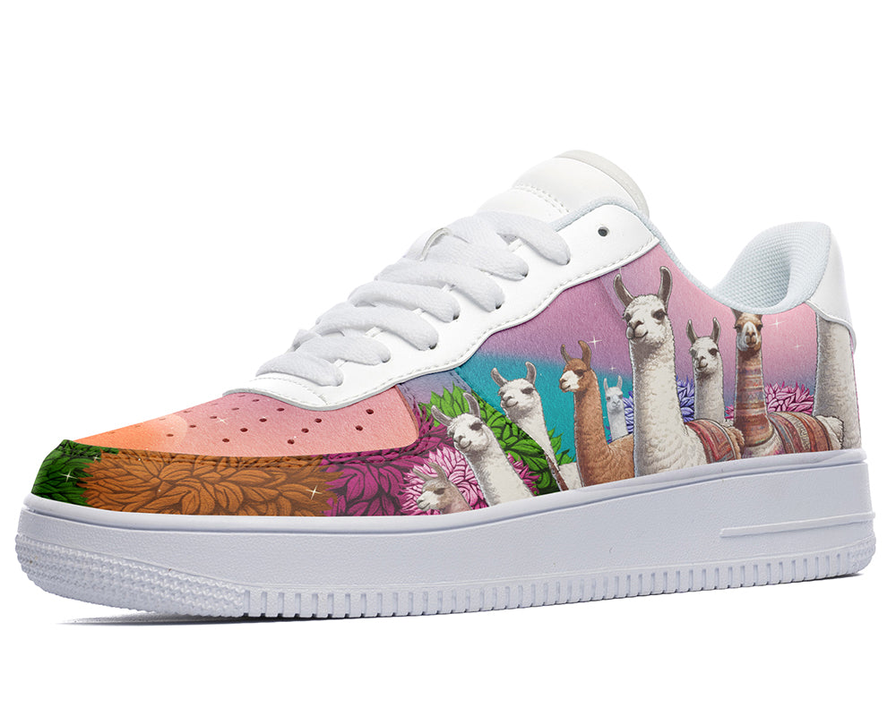Llama Sneakers: Llama Illustration Court Sneakers