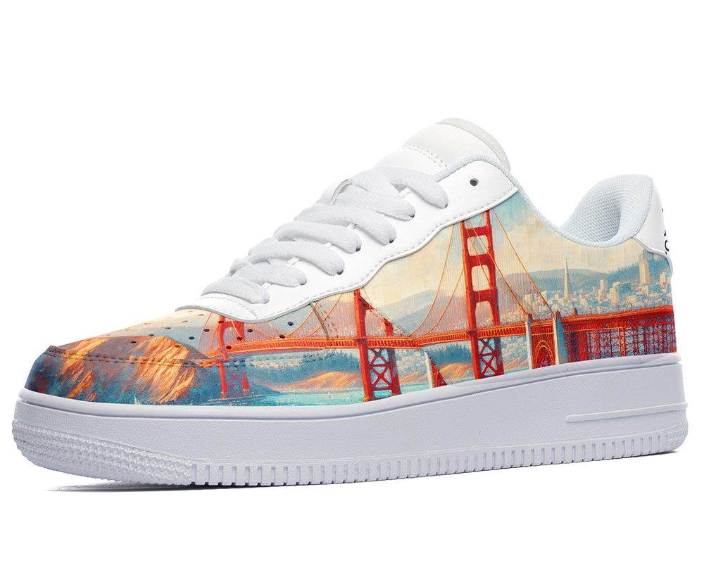 San Francisco Sneakers: San Francisco City Illustration Court Sneakers