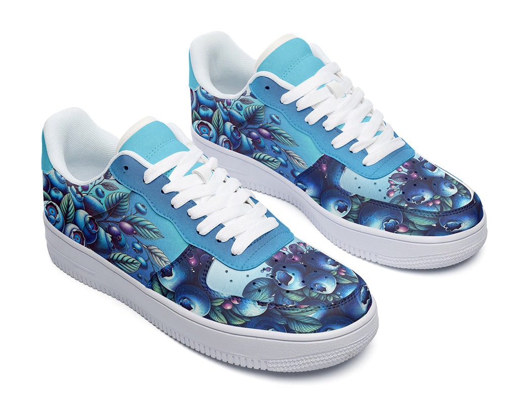Blueberry Sneakers: Blueberry Illustration Court Sneakers