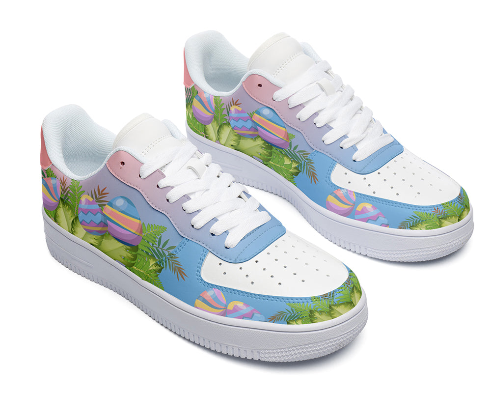 Easter Egg Sneakers: Easter Egg Pattern Court Sneakers
