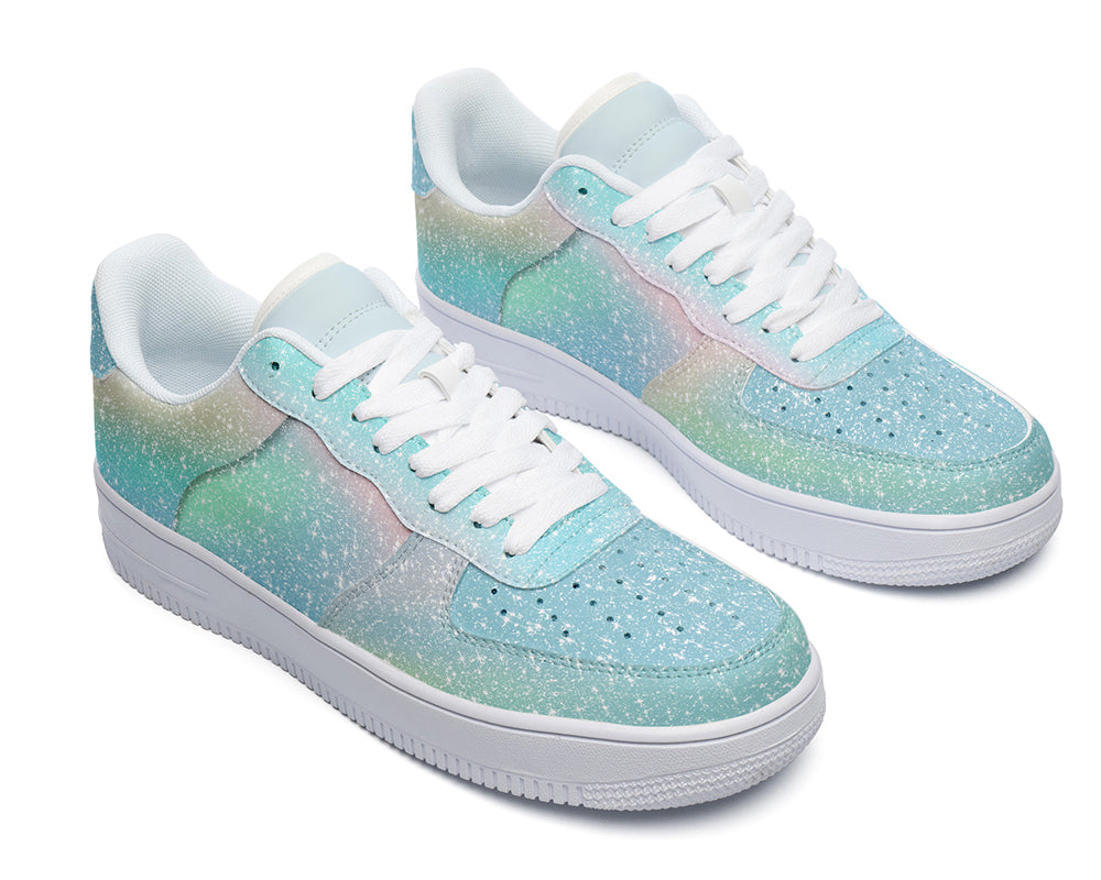 Glitter Sneakers: Glitter Pattern Court Sneakers