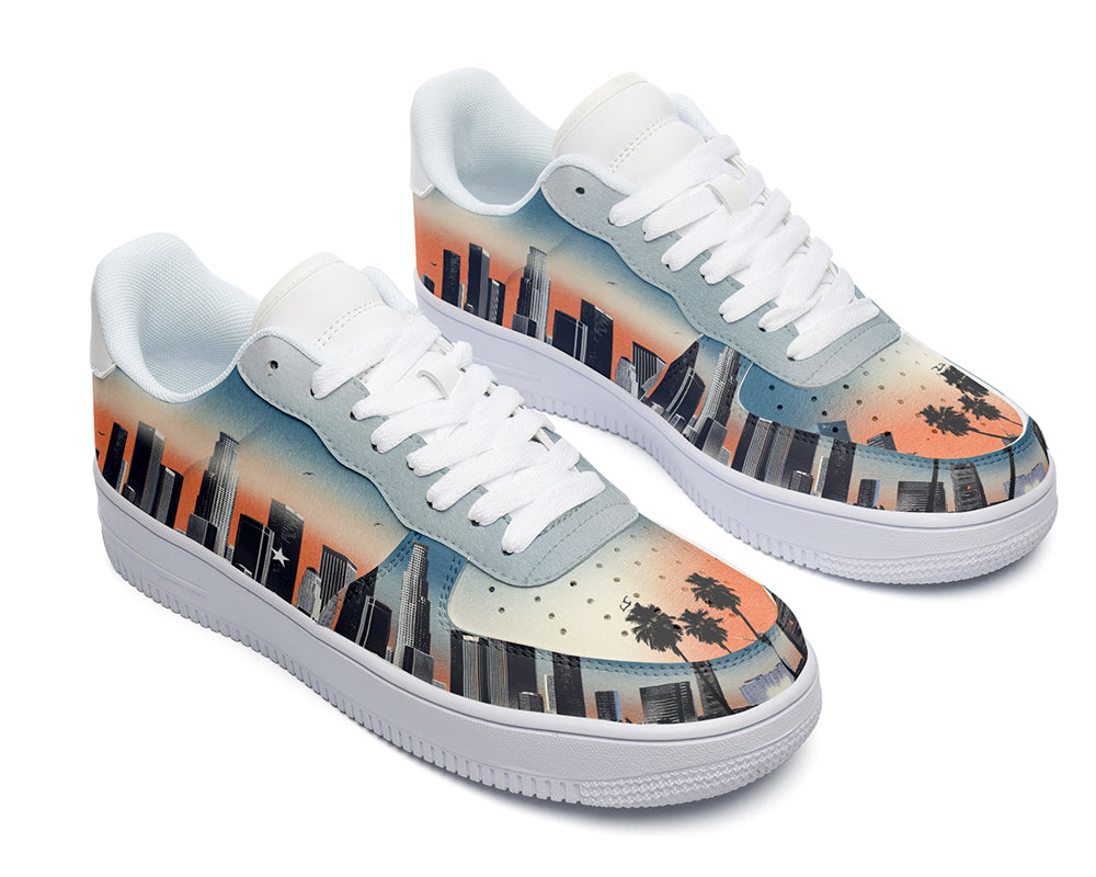 Los Angeles Sneakers: Los Angeles City Illustration Court Sneakers