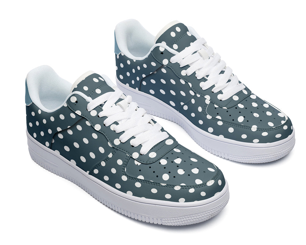 Teal Polka Dots Sneakers