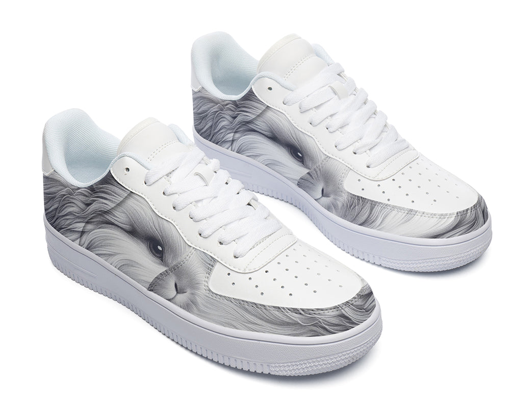 Rabbit Sneakers: Rabbit Illustration Court Sneakers