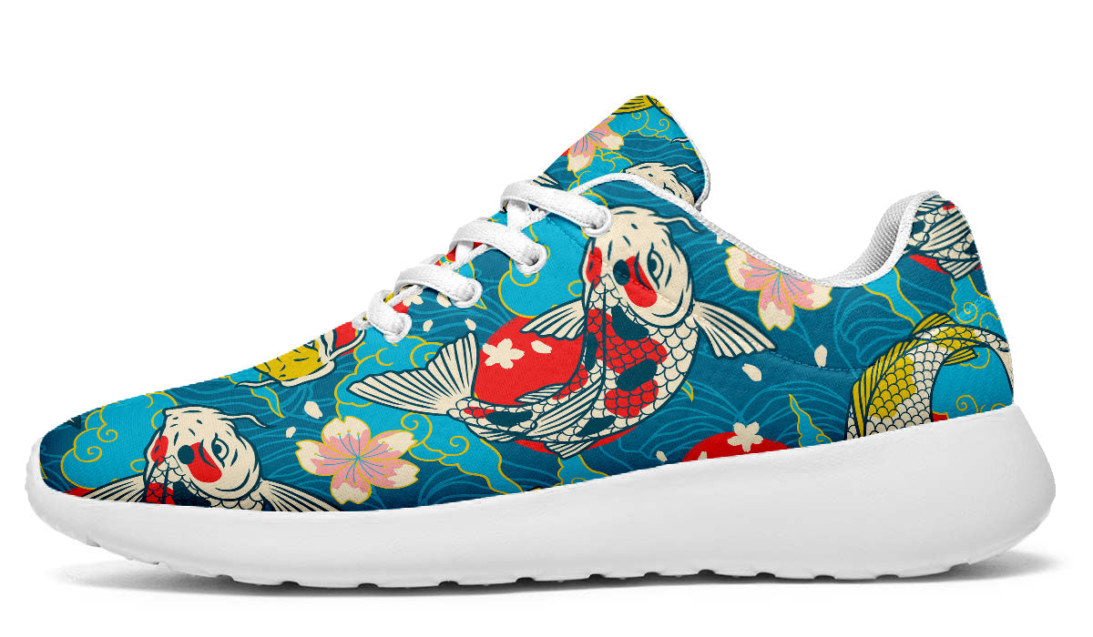 Koi Fish Sneakers: Koi Fish Pattern Sport Shoes