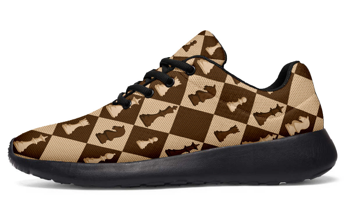 Chess Sneakers: Checkerboard Pattern Sport Shoes