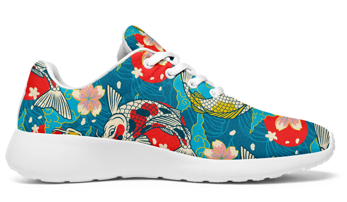 Koi Fish Sneakers: Koi Fish Pattern Sport Shoes