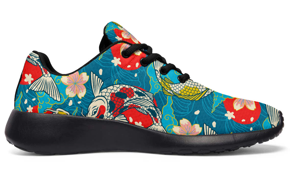 Koi Fish Sneakers: Koi Fish Pattern Sport Shoes