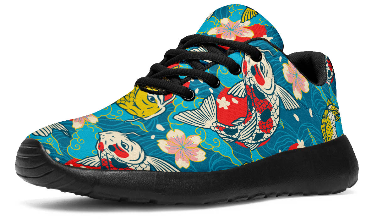 Koi Fish Sneakers: Koi Fish Pattern Sport Shoes