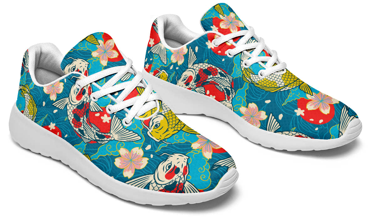 Koi Fish Sneakers: Koi Fish Pattern Sport Shoes