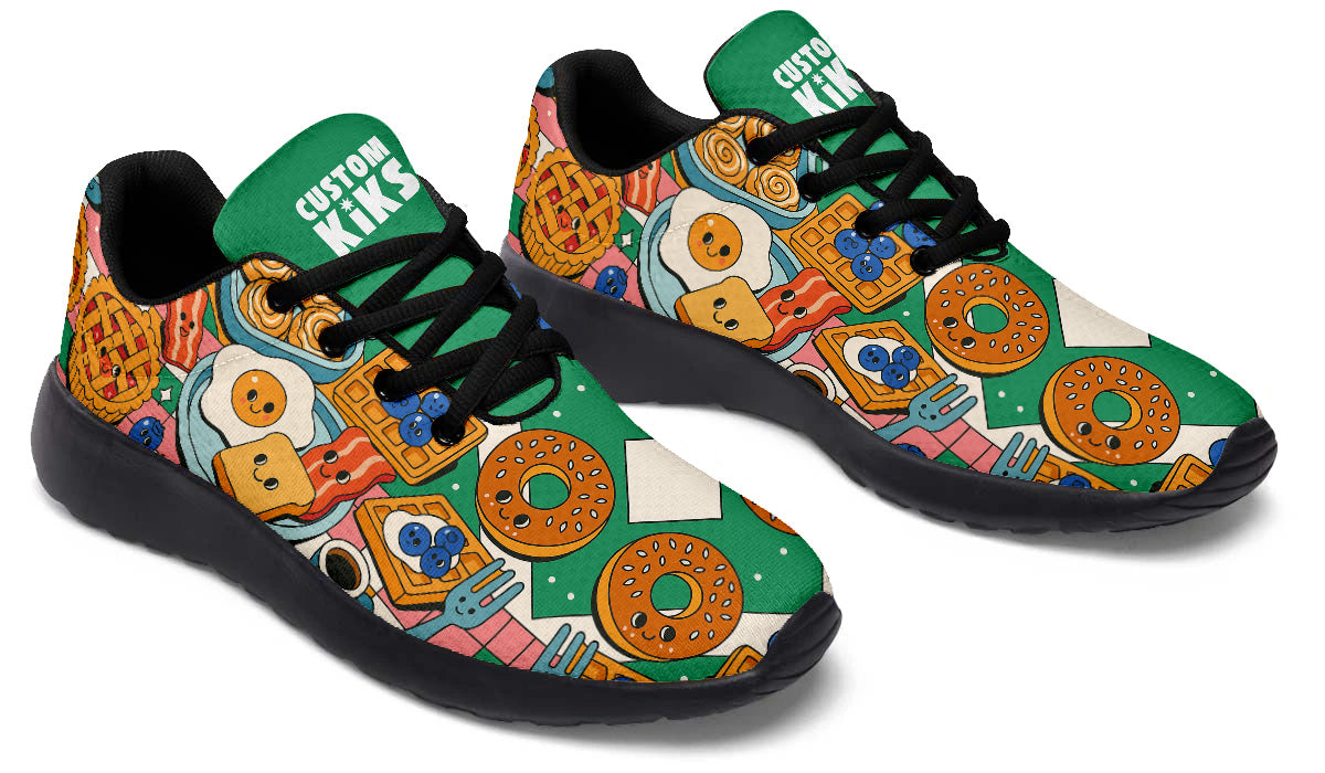 Breakfast Sneakers: Breakfast Illustration Sport Shoes