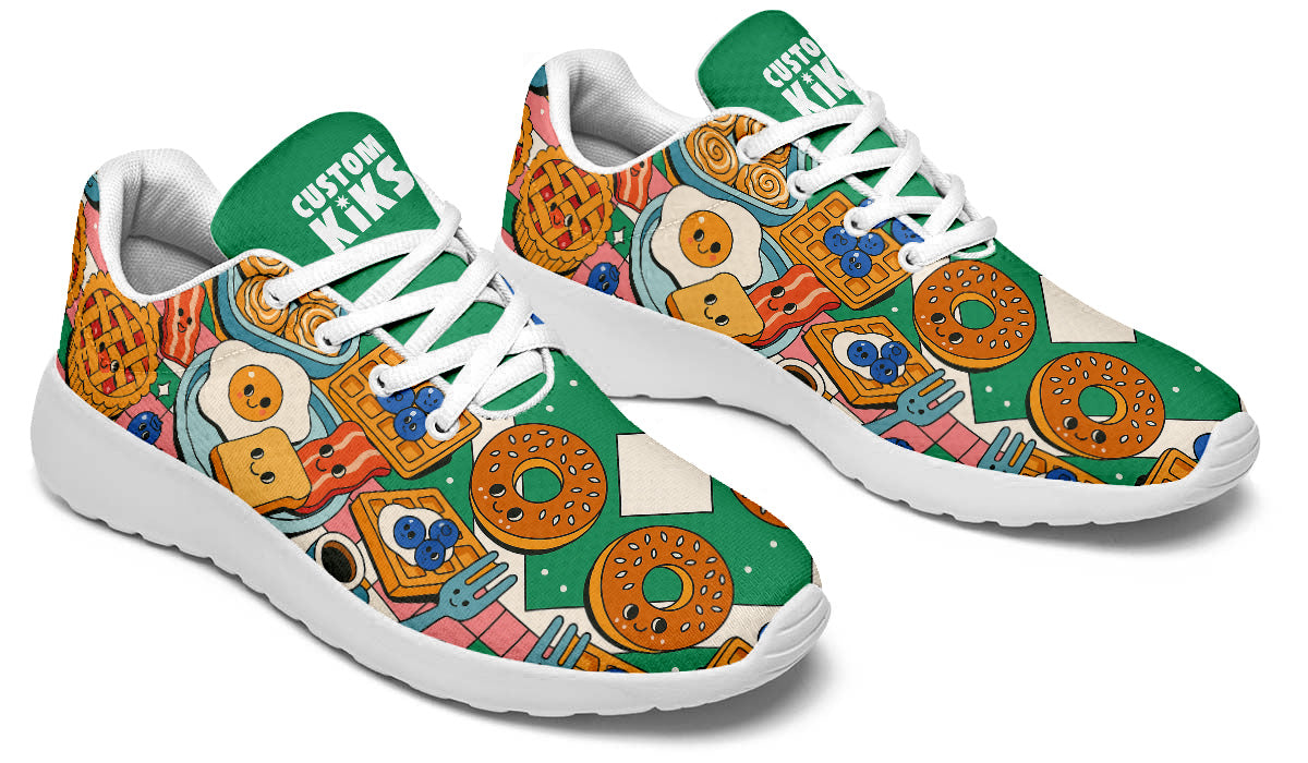 Breakfast Sneakers: Breakfast Illustration Sport Shoes