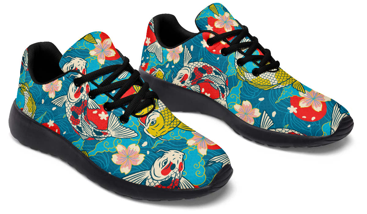 Koi Fish Sneakers: Koi Fish Pattern Sport Shoes