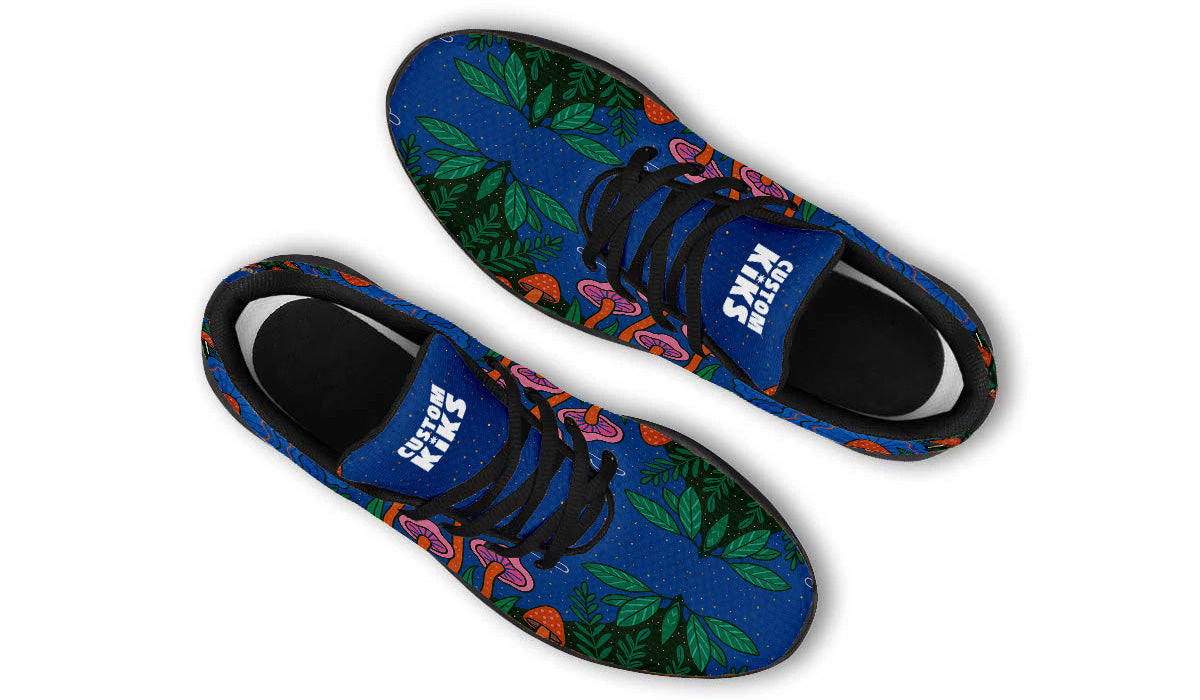 Fantasy Mushroom Sneakers: Colorful Mushroom Pattern Sport Shoes