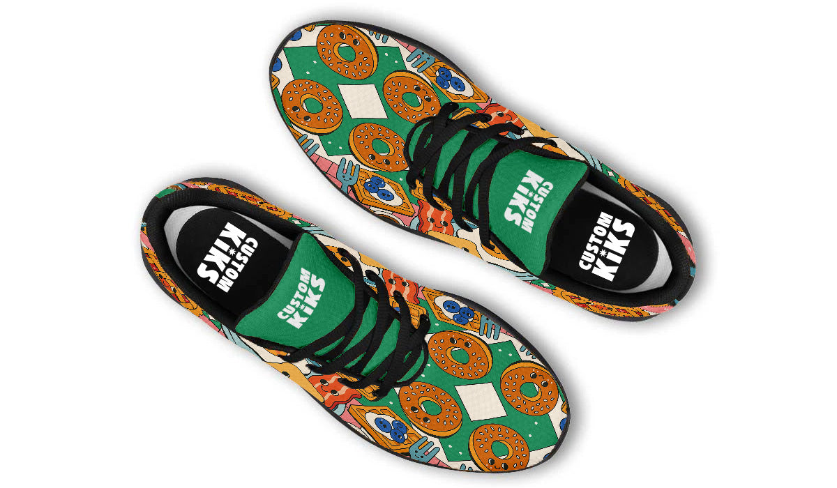 Breakfast Sneakers: Breakfast Illustration Sport Shoes