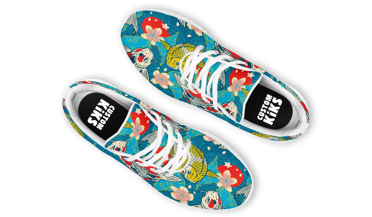 Koi Fish Sneakers: Koi Fish Pattern Sport Shoes