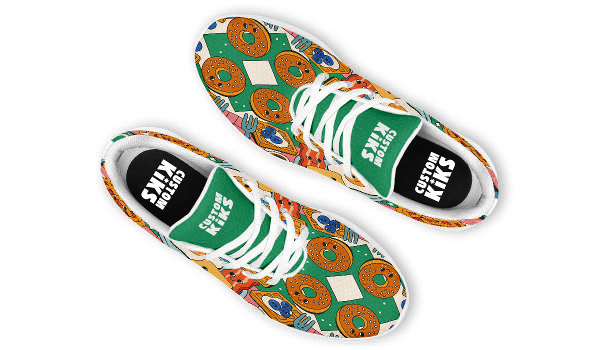 Breakfast Sneakers: Breakfast Illustration Sport Shoes
