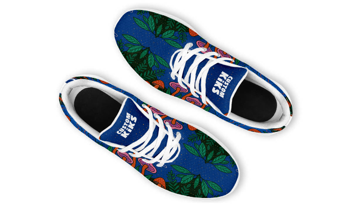 Fantasy Mushroom Sneakers: Colorful Mushroom Pattern Sport Shoes