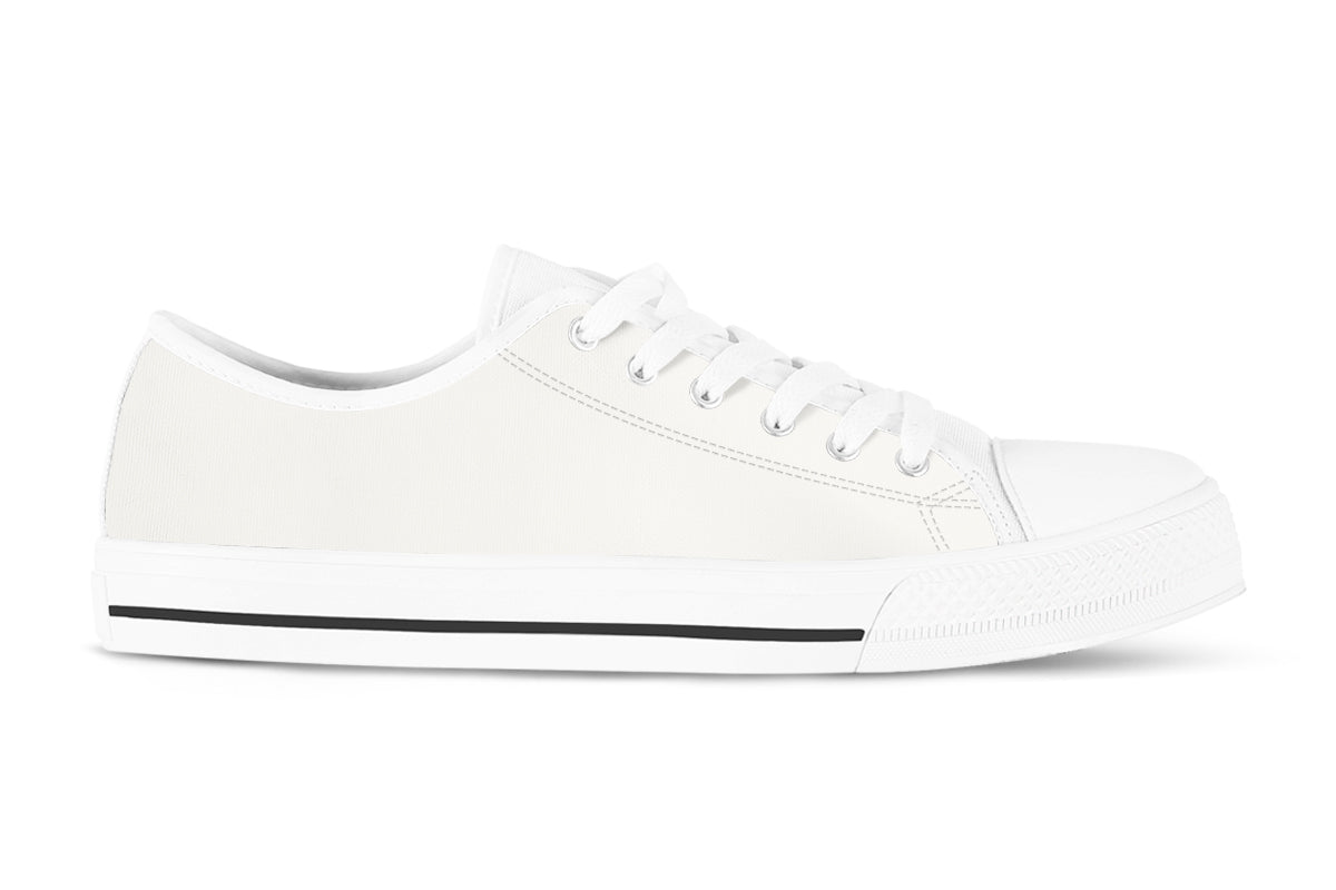 White Sneakers: Solid White Low Top Sneakers